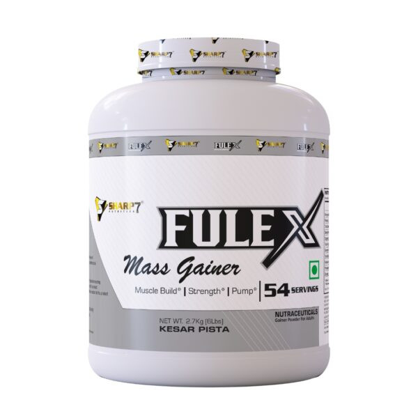 FULEX Mass Gainer – Kesar Pista Flavour (2.7 kg, 54 Servings)
